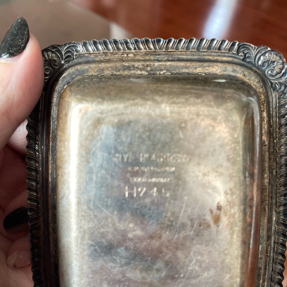 Vintage WM Rogers Silver Butter Dish Small EP on copper Lead Mount - Picture 7 of 7